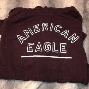 DARK RED AMERICAN EAGLE HOODIE